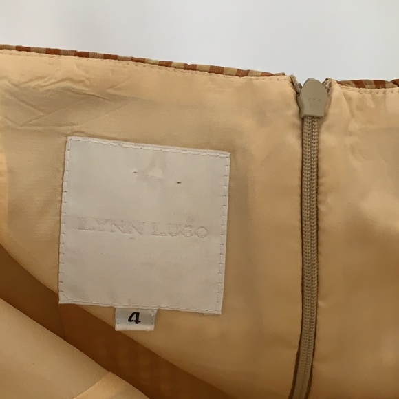 Strapless silk taffeta gingham dress - Picture 3 of 7